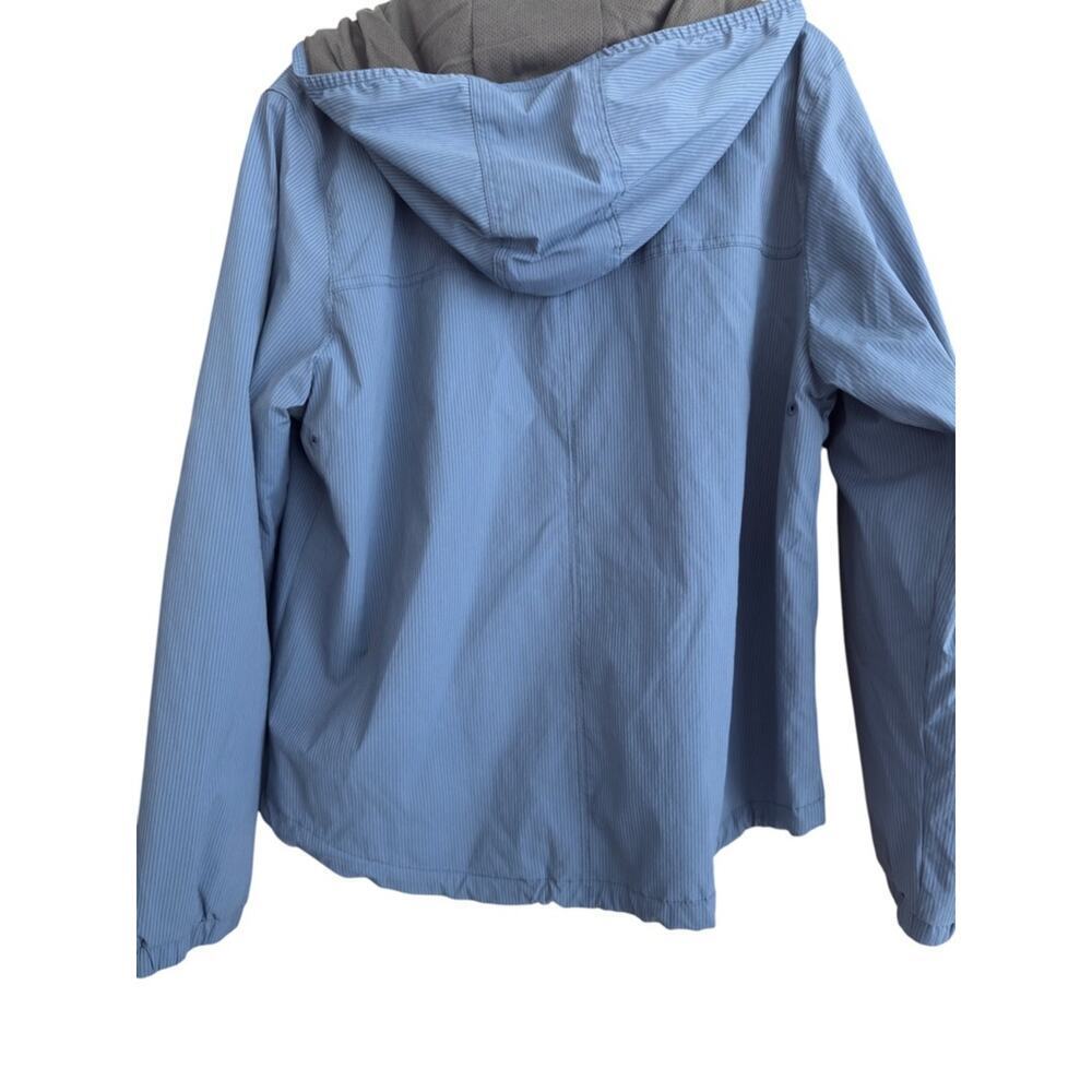 Blue Gorpcore Lightweight Windbreaker Jacket Hooded Hiking Outdoor L - Picture 12 of 16